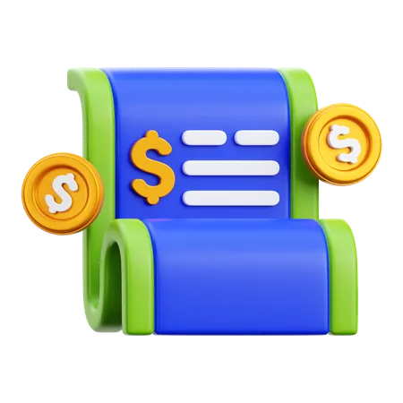 Relatório Financeiro  3D Icon