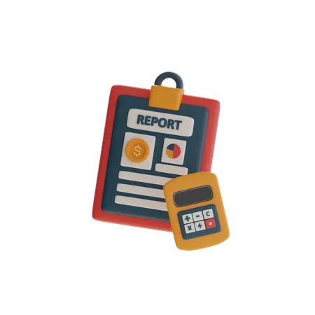 Relatório financeiro  3D Icon