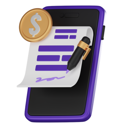 Relatório financeiro  3D Icon