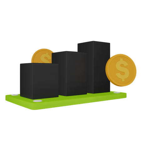 Relatório financeiro  3D Icon