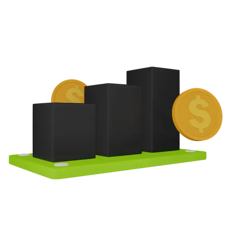 Relatório financeiro  3D Icon