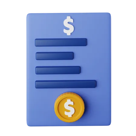 Relatório financeiro  3D Icon