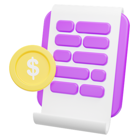 Relatório financeiro  3D Icon