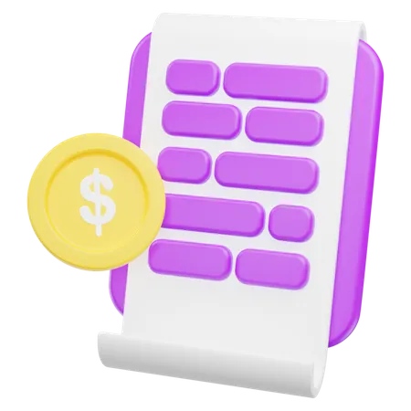 Relatório financeiro  3D Icon