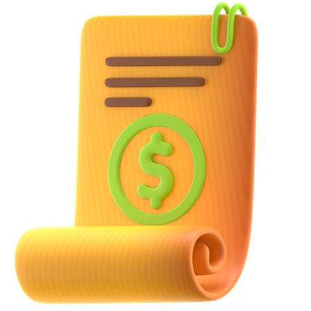 Documento de arquivo de relatório financeiro  3D Icon