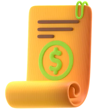 Documento de arquivo de relatório financeiro  3D Icon