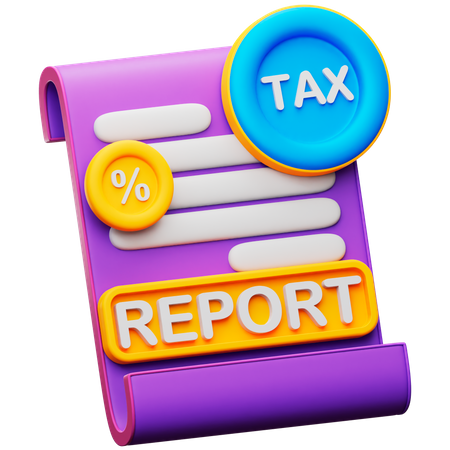 Relatório fiscal  3D Icon