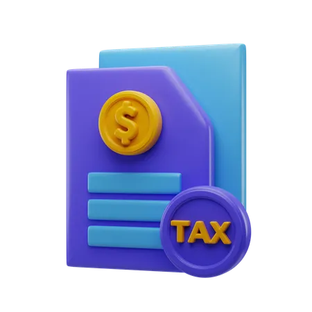 Relatório fiscal  3D Icon