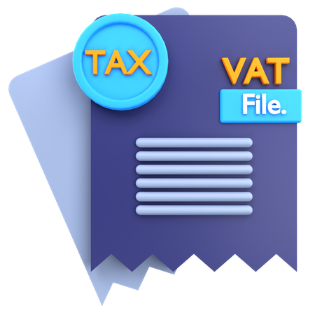 Relatório de imposto sobre IVA  3D Icon