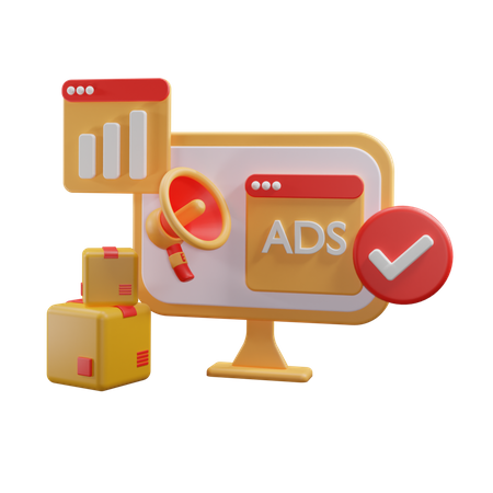 Relatório de marketing digital  3D Icon