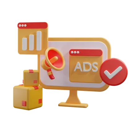 Relatório de marketing digital  3D Icon
