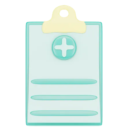 Relatório médico  3D Icon