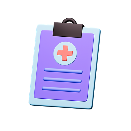 Relatório médico  3D Icon