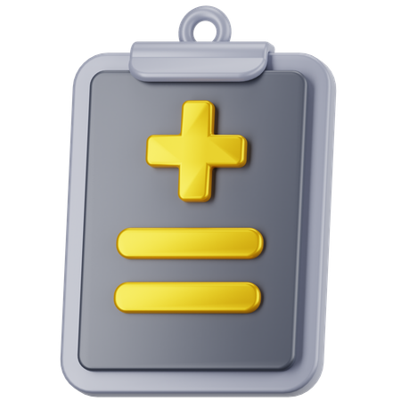 Relatório médico  3D Icon