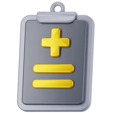 Relatório médico  3D Icon