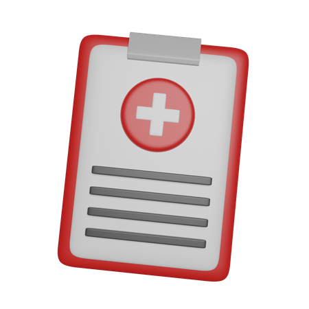 Relatório médico  3D Icon