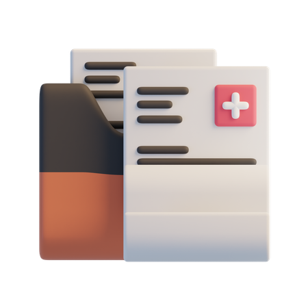 Relatório médico  3D Icon