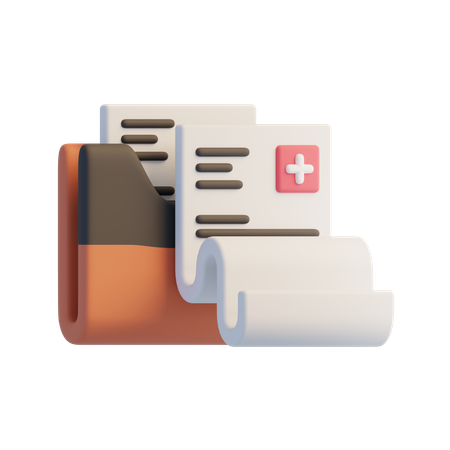 Relatório médico  3D Icon