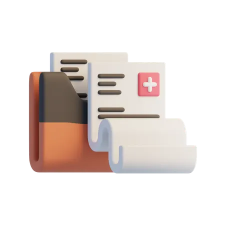 Relatório médico  3D Icon