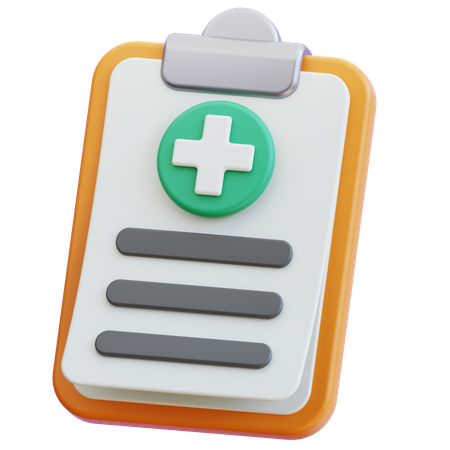 Relatório médico  3D Icon