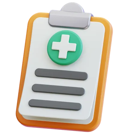 Relatório médico  3D Icon