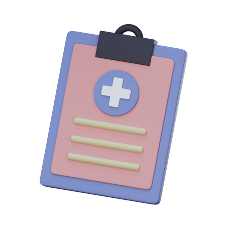 Relatório médico  3D Icon
