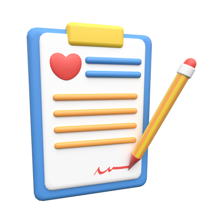 Relatório médico  3D Icon