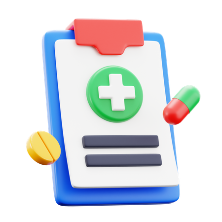 Relatório médico  3D Icon