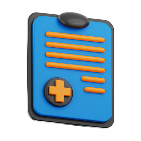 Relatório médico  3D Icon