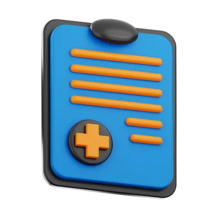 Relatório médico  3D Icon