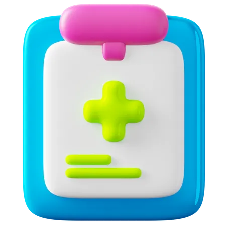 Relatório médico  3D Icon