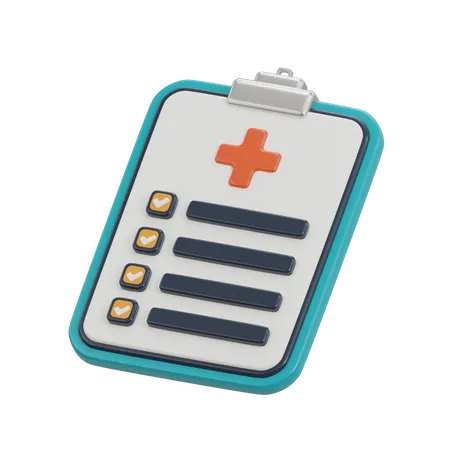 Relatório médico  3D Icon