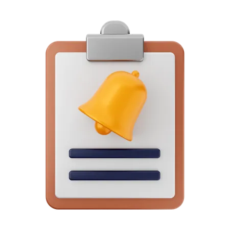 Relatório de notificação  3D Icon