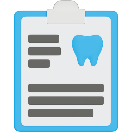 Relatório odontológico  3D Icon
