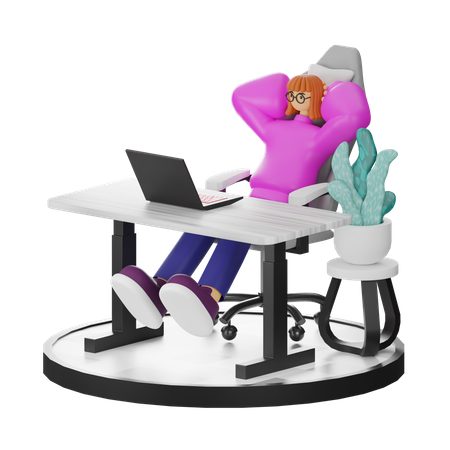 Relax after work  3D Illustration
