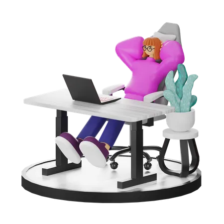 Relax after work  3D Illustration
