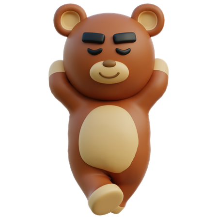 Relax Bear  3D Illustration