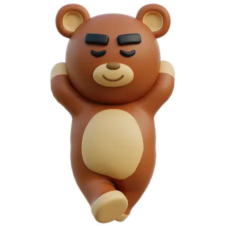 Relax Bear  3D Illustration