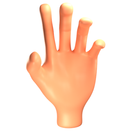 Relax hand gesture 3D Illustration