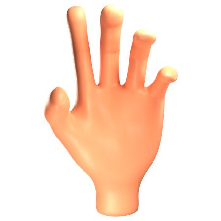 Relax hand gesture  3D Illustration