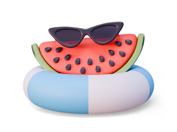 Relaxa um círculo inflável  3D Icon