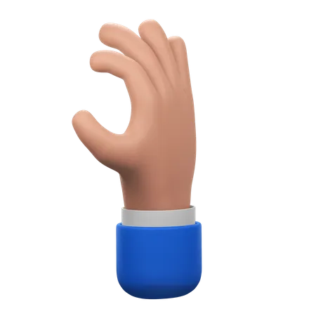 Relaxed Hand Gesture  3D Icon