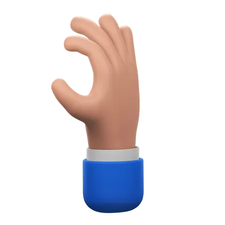 A Hand In A Relaxed Pose Signifying Ease Or Comfort 3D Icon