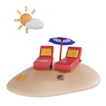 Relaxing Chair  3D Illustration