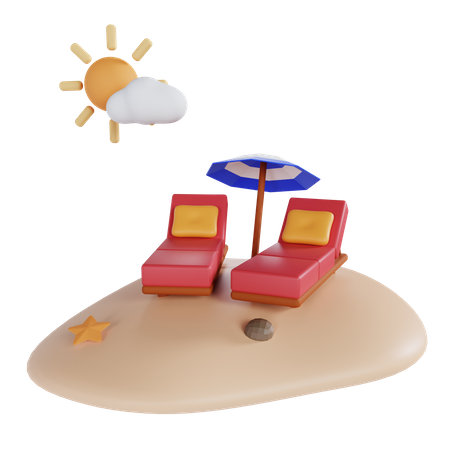 Relaxing Chair 3D Illustration