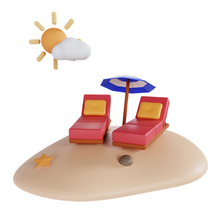 Relaxsessel  3D Illustration