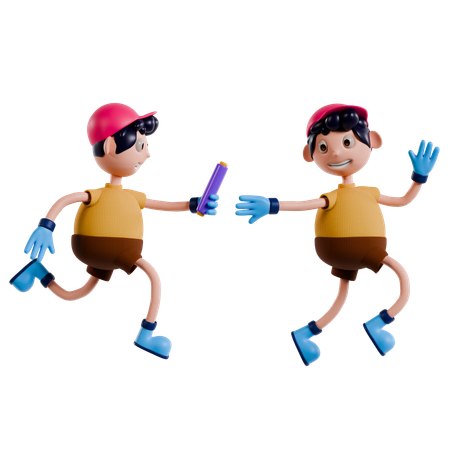 Relay Race  3D Icon