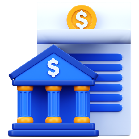 Relevé bancaire  3D Icon