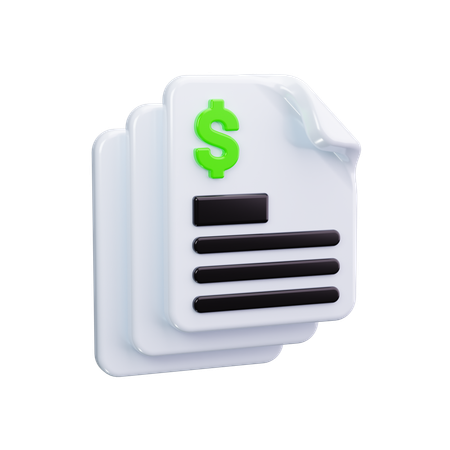 Relevé bancaire  3D Icon