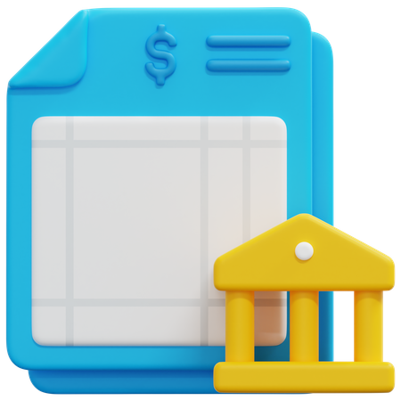Relevé bancaire  3D Icon